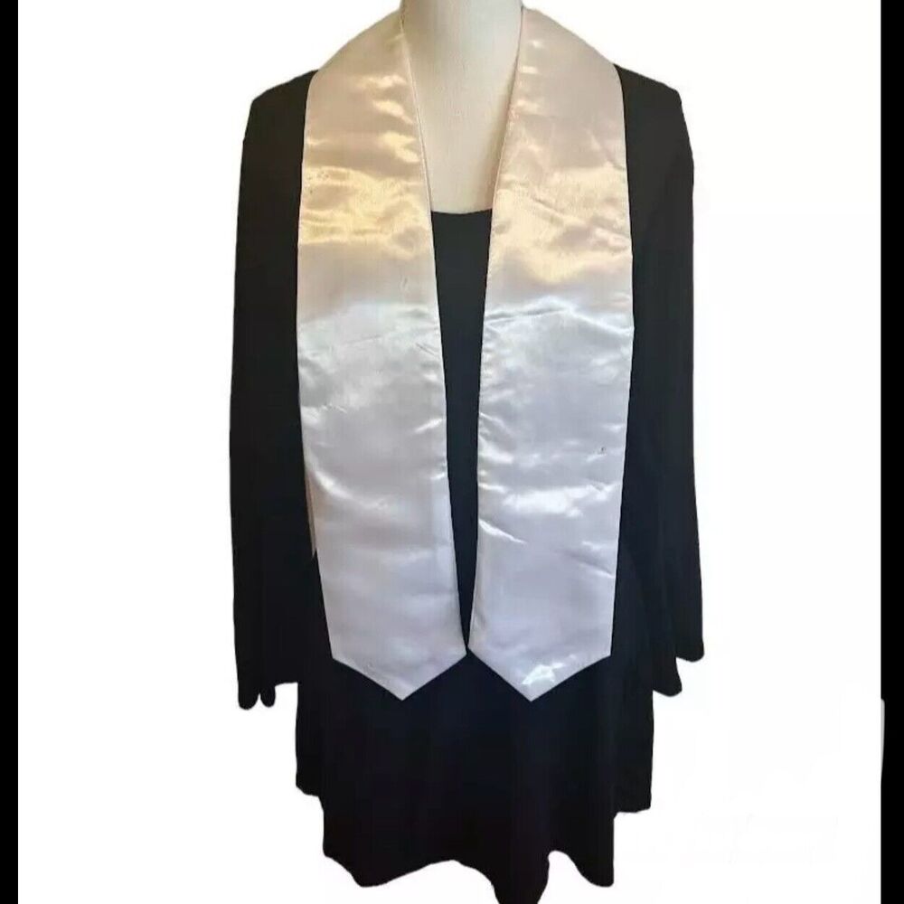 Halloween Women's L Sexy Nun Costume Black Mini Dress With White Sash